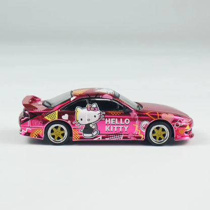 Tarmac Works 1:64 VERTEX Silvia (S 14), Hello Kitty, Pink Chrome