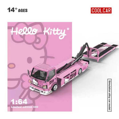 Cool Car 1:64 Hino H300 Flatbed Trailer - Hello Kitty Livery